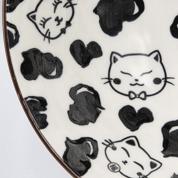 SH Home Set of 2 Cats Ceramic Ramen Noodle Bowl 43oz With Chopsticks And Spoons - Picture 6 of 12